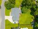 Aerial view shows house, large fenced yard, deck, boat parking, and mature landscaping at 2005 Thornhill Dr, Summerville, SC 29485