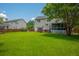 Well maintained backyard with lush lawn, wooden fence, and patio space, perfect for outdoor living and entertaining at 2005 Thornhill Dr, Summerville, SC 29485
