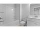 Bright bathroom features a bathtub, shower, toilet, vanity and a mirror at 212 Terrace View Dr, Summerville, SC 29486