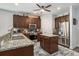 Kitchen featuring stainless steel appliances, granite countertops, and center island at 214 Deer Ridge Court Ct, Huger, SC 29450