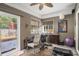Enclosed patio featuring ample light and storage area at 214 Deer Ridge Court Ct, Huger, SC 29450
