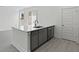 Kitchen island with a sink, dishwasher, and gray cabinets at 222 Terrace View Dr, Summerville, SC 29486