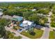Desirable real estate featuring a well-maintained home with a pool and manicured lawn, aerial view at 2407 Cameron Blvd, Isle of Palms, SC 29451