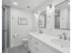 Modern bathroom with a double vanity, tiled shower, and sleek fixtures at 2407 Cameron Blvd, Isle of Palms, SC 29451