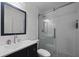 Updated bathroom with a modern vanity and glass-enclosed shower at 252 Howle Ave # C3, Charleston, SC 29412
