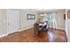 The dining room has hardwood floors, modern light fixtures, and natural light at 339 Mount Royall Dr, Mount Pleasant, SC 29464