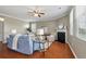 Bright living room featuring a fireplace and hardwood flooring at 364 Deep River Rd, Summerville, SC 29486