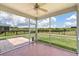 Relaxing screened porch with scenic views of the backyard and lush greenery at 364 Deep River Rd, Summerville, SC 29486
