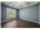Bright office featuring coffered ceilings, hardwood floors, and ample space for work or study at 438 Flat Rock Ln, Summerville, SC 29486