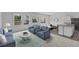 Open-concept living area with stylish seating, a modern kitchen, and a dining area in view at 5304 Bending Flats Way, Summerville, SC 29485