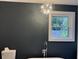 Luxury bathroom with a standalone tub, sparkling chandelier, and natural light at 5513 Blackwell Ave # B, North Charleston, SC 29406
