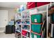 Spacious storage room with custom shelving with ample space for organizing clothes, shoes, and personal belongings at 6016 Wild Azalea Rd, Summerville, SC 29483
