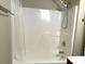 Clean white bath and shower with detachable shower head and a simple shower curtain at 7 Dingle St, Charleston, SC 29403