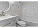 Clean bathroom with a shower-tub combo, white vanity, and modern fixtures providing comfort and everyday convenience at 7950 Parklane Ct # C, North Charleston, SC 29418