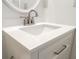 Close-up on a modern bathroom vanity with a quartz countertop and brushed nickel faucet providing a stylish design at 7950 Parklane Ct # C, North Charleston, SC 29418