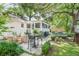 Backyard with outdoor seating arrangements, patio, screened-in porch, and charming garden space for outdoor living at 938 Sea Gull Dr, Mount Pleasant, SC 29464