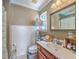 Bathroom featuring a vanity with a sink and a shower and bathtub with shower curtain at 1004 Providence Way, Summerville, SC 29483