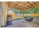Outdoor patio with wooden pergola, perfect for grilling and entertaining in the backyard at 1004 Providence Way, Summerville, SC 29483