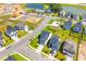 A high angle of a neighborhood showing homes, ponds and green spaces perfect for families at 101 Guernsey Ln, Summerville, SC 29483