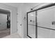Bathroom with white tile shower and glass doors at 101 Guernsey Ln, Summerville, SC 29483