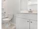 Clean, bright bathroom featuring a white vanity, toilet, and a shower-tub combination at 1029 Riverbed Retreat Ln, Summerville, SC 29485