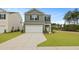 Charming two-story home with a well-manicured lawn and a two-car garage on a beautiful sunny day at 1035 Forrest Creek Dr, Summerville, SC 29483