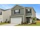 Pleasant two-story home with a two-car garage and manicured lawn on a sunny day in a peaceful neighborhood at 1035 Forrest Creek Dr, Summerville, SC 29483
