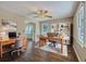 Functional home office featuring two desks and a shelving unit at 106 Cicero Ct, Goose Creek, SC 29445
