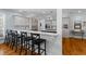 Stylish kitchen with stainless steel appliances, a marble countertop island and bar stool seating at 110 Huntington Ct, Walterboro, SC 29488