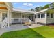 Exterior view of the patio with a porch, lawn, and a swing at 110 Huntington Ct, Walterboro, SC 29488