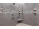 Elegant shower features gray tile, mosaic accents, and multiple shower heads at 110 Huntington Ct, Walterboro, SC 29488