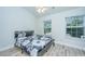 Bright bedroom with a ceiling fan, large windows, and modern decor at 125 Macy Cir, Goose Creek, SC 29445