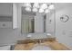 Bathroom featuring a vanity with marble countertop, a mirror, and overhead lighting at 133 Bramwell Dr, Summerville, SC 29485