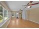 Bright living room features wood floors, a white brick fireplace, and plenty of natural light at 133 Bramwell Dr, Summerville, SC 29485