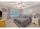 Cozy bedroom with a window, ceiling fan and a neutral color palette at 138 Wainwright Manor, Summerville, SC 29485
