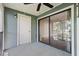 Relaxing balcony with a ceiling fan and sliding glass door providing a view of another balcony at 1872 Montclair Dr # C, Mount Pleasant, SC 29464