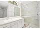 Bright bathroom with a glass shower, large mirror, and ample counter space at 1872 Montclair Dr # C, Mount Pleasant, SC 29464