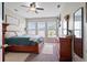 Cozy bedroom with a ceiling fan, lots of natural light, and traditional furnishings at 200 Topsaw Ln, Moncks Corner, SC 29461