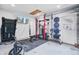 Basement workout area with free weights, weight bench, and mounted TV at 2076 Presidio Dr, Mount Pleasant, SC 29466