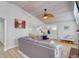 Cozy living room with vaulted wood ceilings, recessed lighting, and comfortable seating arrangement at 2076 Presidio Dr, Mount Pleasant, SC 29466