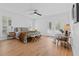 Bright main bedroom with hardwood floors, natural light, and ceiling fan at 3385 Wayland Dr, Ladson, SC 29456