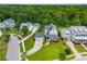 Aerial view of beautiful homes, showcasing the property's desirable neighborhood setting and lush surroundings at 3870 Fifle St, Mount Pleasant, SC 29466
