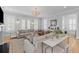 Spacious living room with a fireplace, stylish decor, and ample seating for entertaining guests at 3870 Fifle St, Mount Pleasant, SC 29466