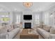 Bright living room featuring a fireplace, built-in window seats, and elegant decor at 3870 Fifle St, Mount Pleasant, SC 29466