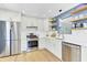 Well-designed kitchen featuring stainless steel appliances, bright countertops, and wooden floors at 4756 Churchill Rd, North Charleston, SC 29405