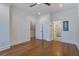 Spacious bedroom featuring hardwood floors, recessed lights, and access to a walk-in closet and ensuite bathroom at 656 Coleman Blvd # 402, Mount Pleasant, SC 29464
