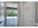 View of an open garage door with a view of the lush green backyard at 656 Coleman Blvd # 402, Mount Pleasant, SC 29464