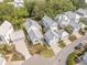 Overhead view capturing charming homes with well-manicured lawns and mature trees at 7935 Flagship Ln, Johns Island, SC 29455