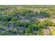 A sprawling community with a diverse range of amenities and lush landscaping from above at 9117 Woodcreek Ct, North Charleston, SC 29406