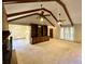 Spacious living room with high vaulted ceilings, built-in shelving, and a cozy fireplace at 109 Garbon Dr, Summerville, SC 29485